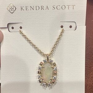 Kendra Scott Gold Opalescent Halo Pendant Necklace